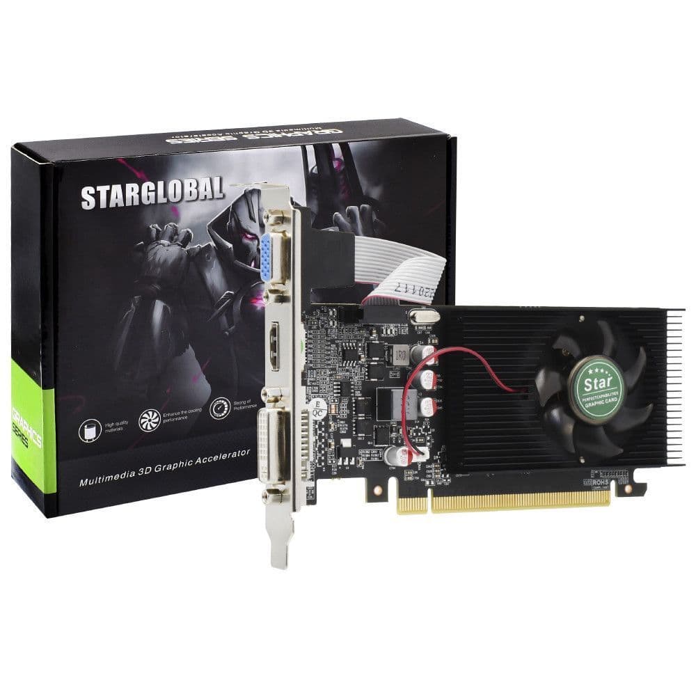 PLACA DE VÍDEO 2GB GT610 STAR GT610 DDR3 VGA/DVI/HDMI
