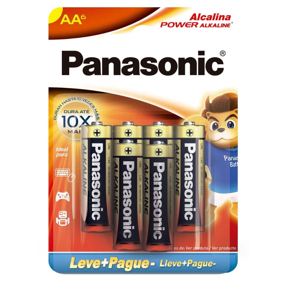 PILHA AA ALCALINA LR06 C/6 PANASONIC