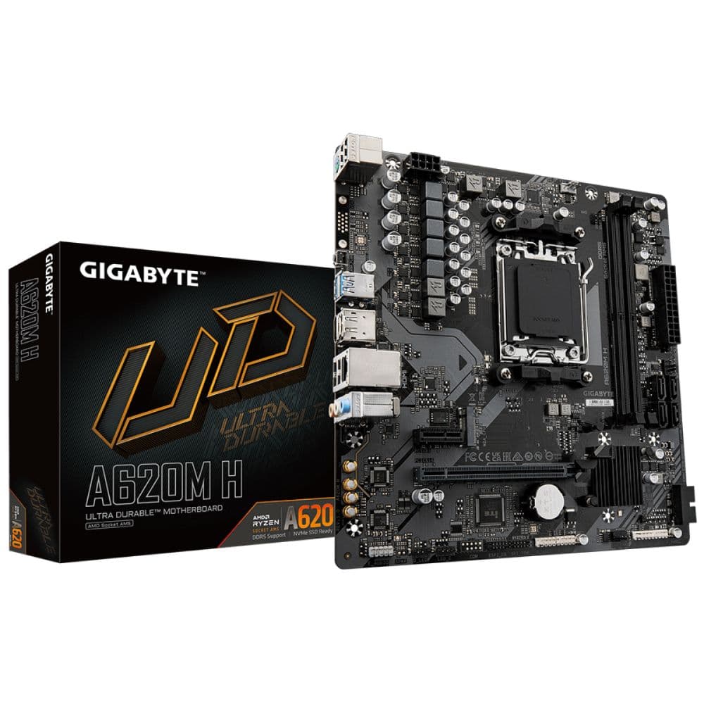 PLACA MÃE AMD AM5 GIGABYTE A620M H M.2/HDMI/DP/DDR5