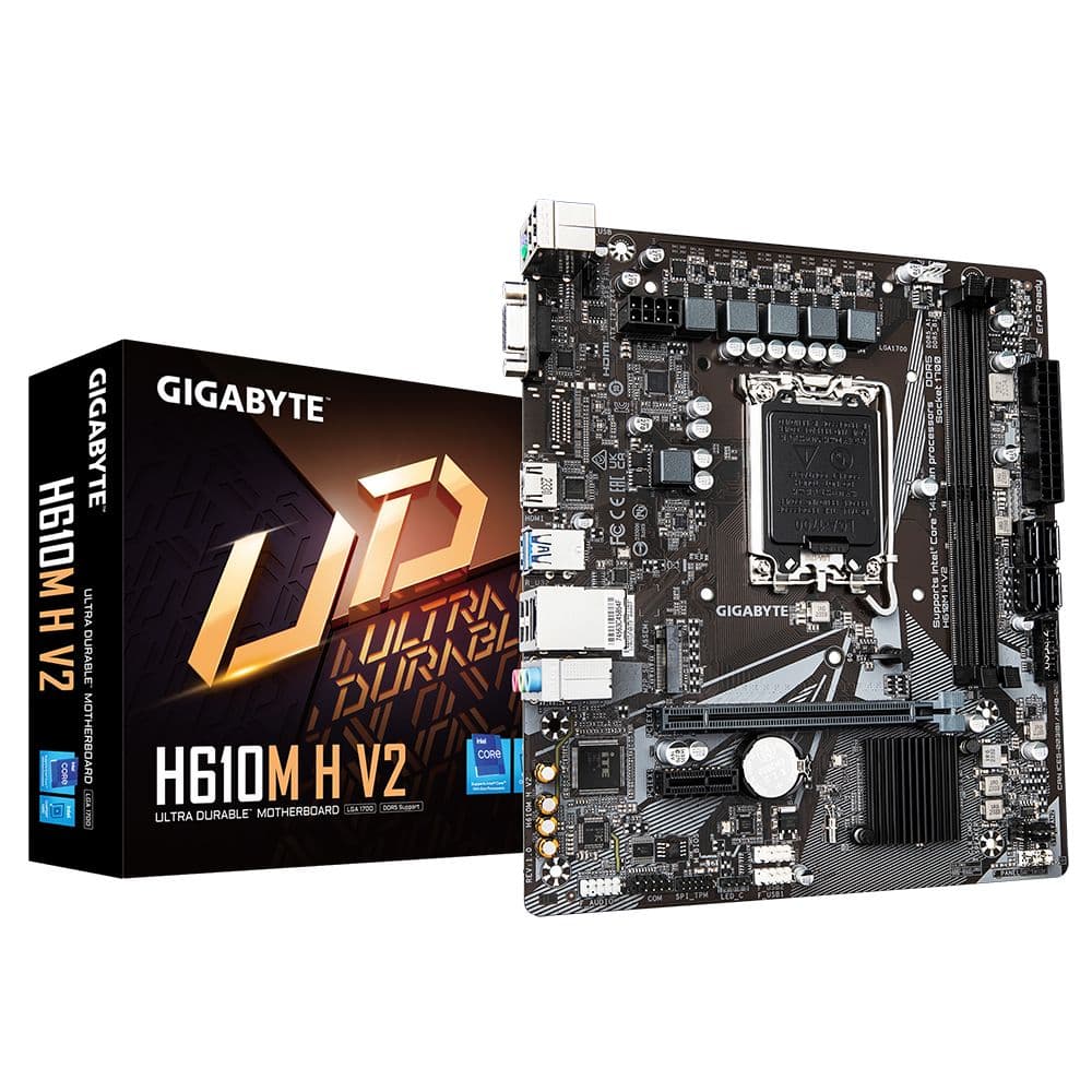 PLACA MÃE 1700 GIGABYTE H610M H V2/VGA/HDMI/USB 3.2 DDR5 12ªG 13ªG 14ªG