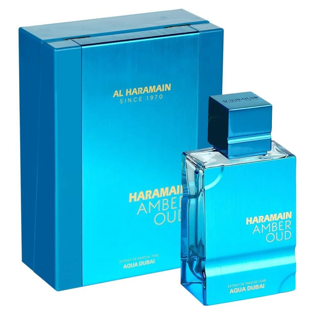 PERFUME AL HARAMAIN LAVENTURE AMBER OUD AQUA DUBAI UNISSEX EDP 100ML ARABE