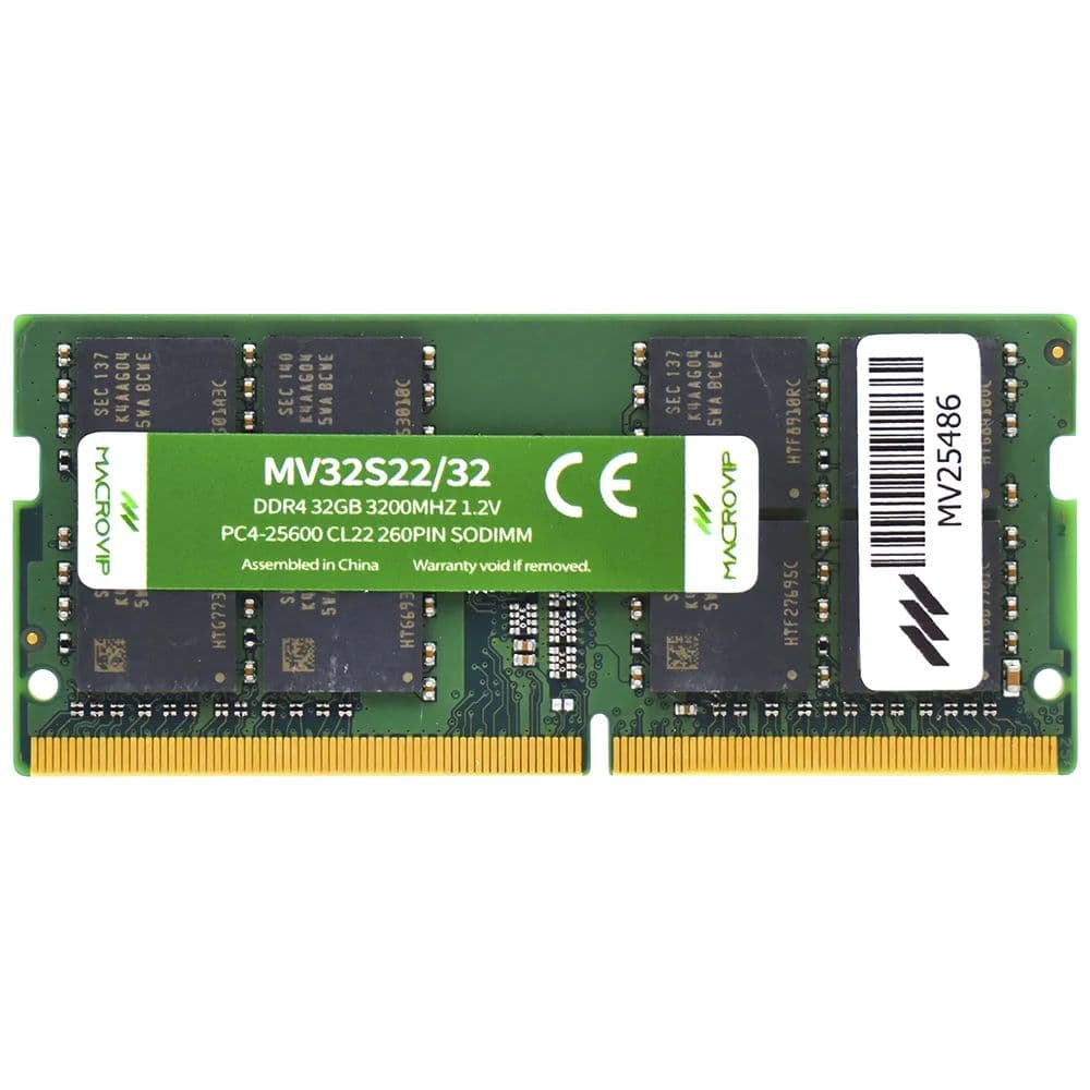 MEMÓRIA NOTEBOOK DDR4 32GB PC3200 MACROVIP
