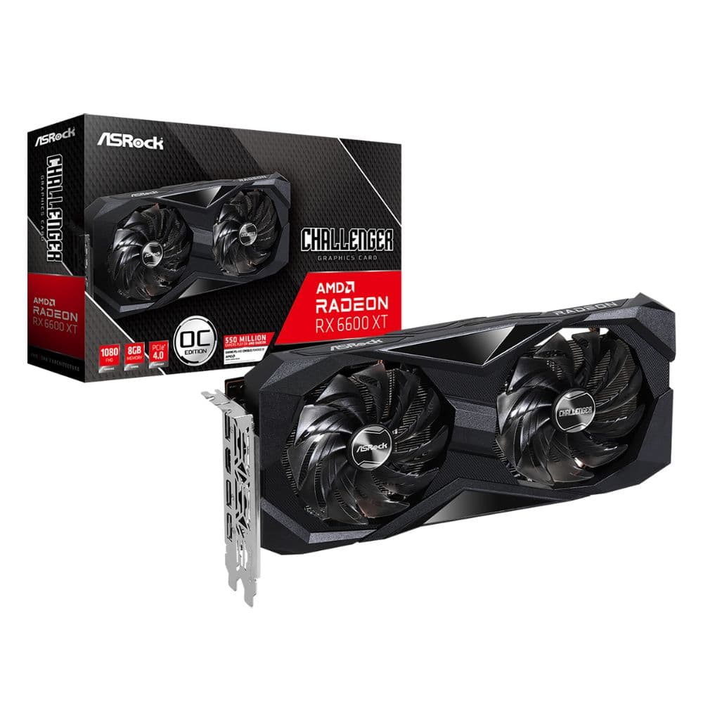 PLACA DE VÍDEO 8GB RX6600 ASROCK RADEON CHALLENGER DDR6 2382 MHZ
