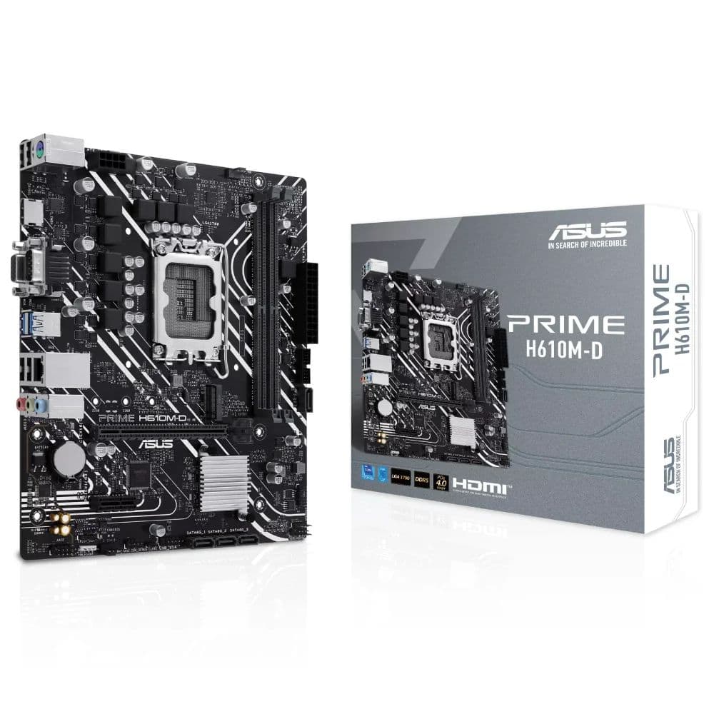 PLACA MÃE 1700 ASUS H610M-D PRIME D5/M.2/HDMI/VGA/DDR5 12G 13G 14 G