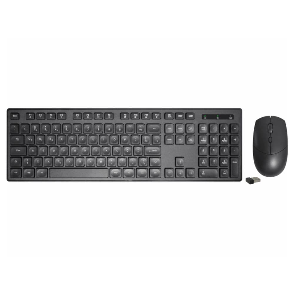 TECLADO E MOUSE SEM FIO KA6029 K-MEX PRETO