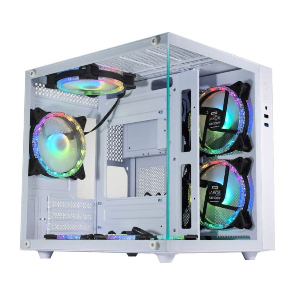 GABINETE GAMER MICRO ATX AQUARIO W2SB K-MEX BRANCO