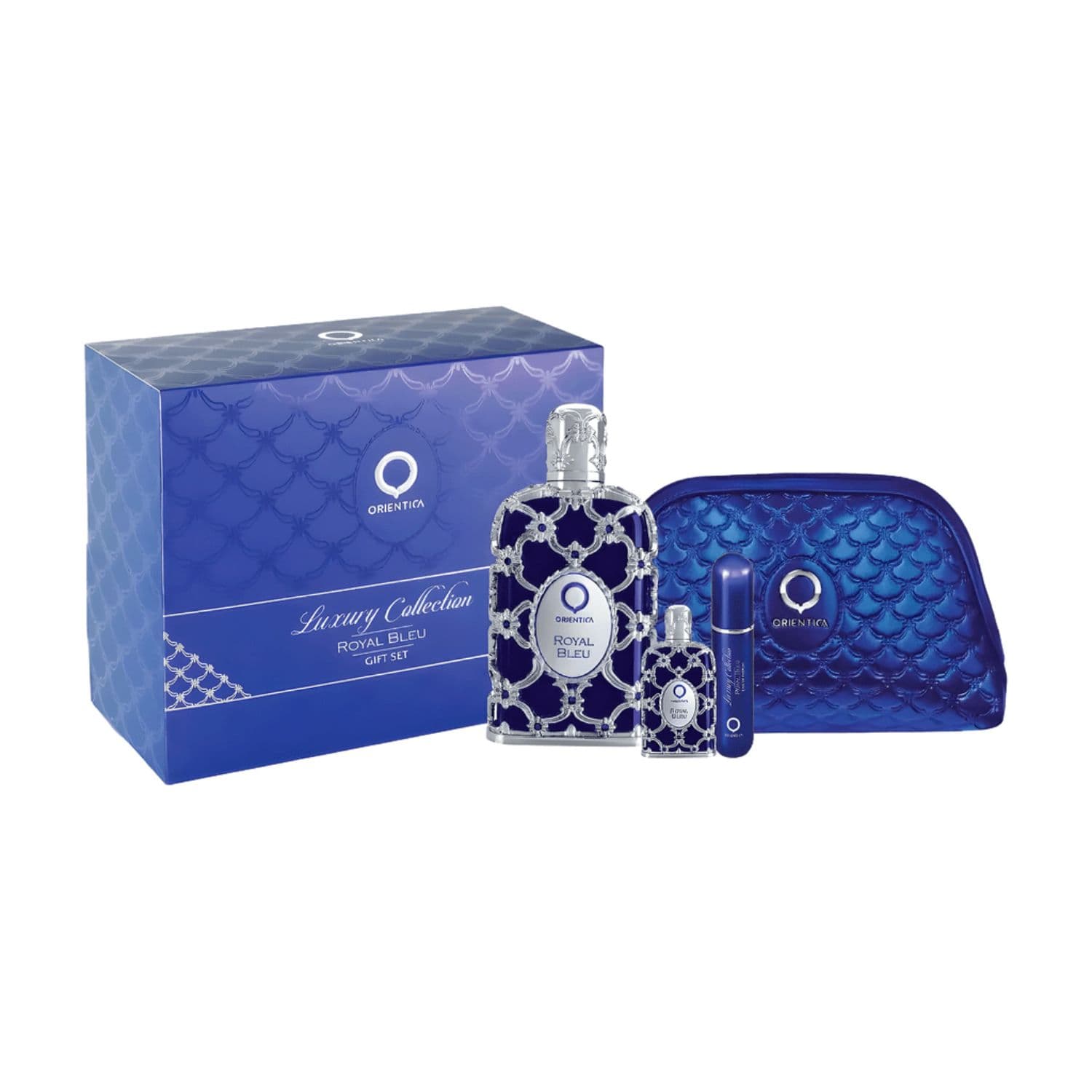 PERFUME ORIENTICA ROYAL BLEU KIT 4 PEÇAS UNISSEX EDP 100ML ARABE