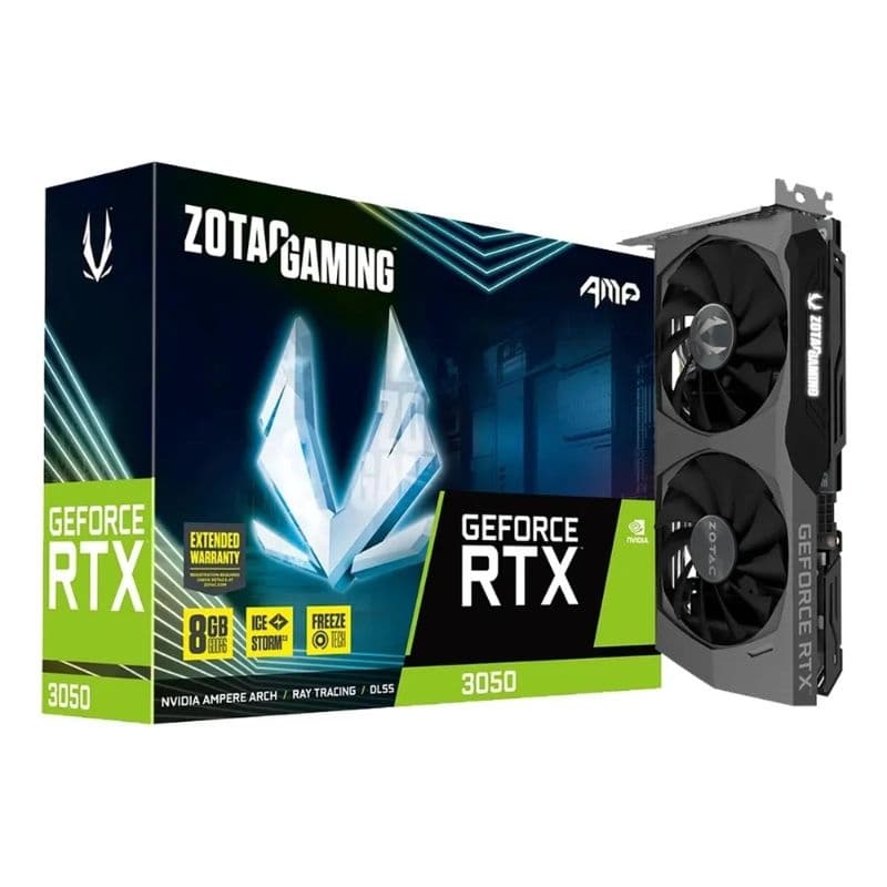 PLACA DE VÍDEO 8GB GF RTX3050 ZOTAC GANING ECO EDITION DDR6