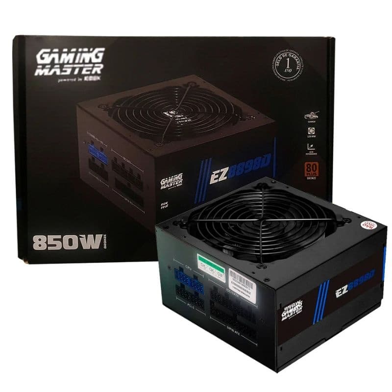 FONTE ATX GAMER 850W EZ8898D BRONZE 80 PLUS FULL MODULAR K MEX
