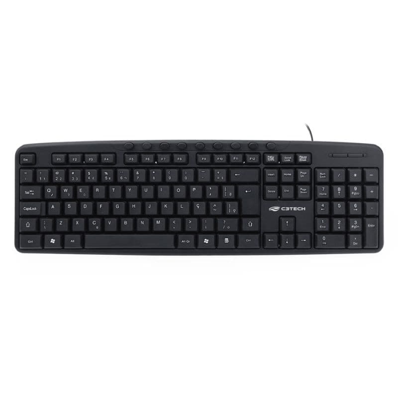 TECLADO USB MULTIMÍDIA KB M40BK C3 TECH PRETO