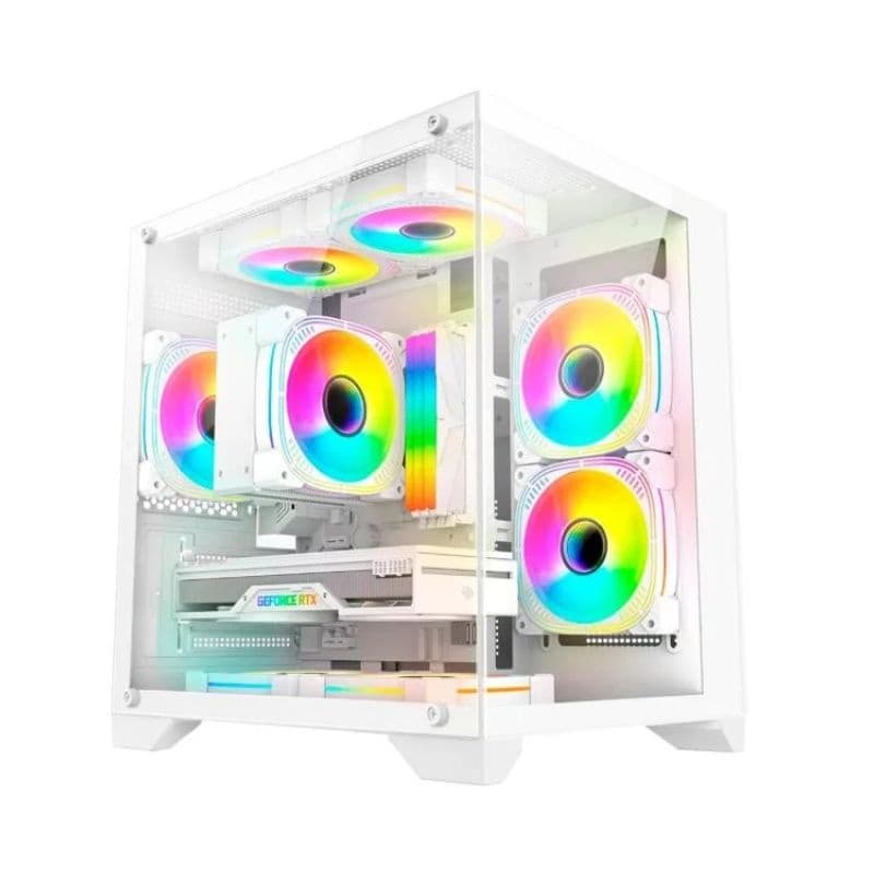 GABINETE GAMER MICRO ATX AQUARIO CG-W830 K-MEX BRANCO