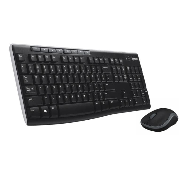 TECLADO E MOUSE SEM FIO LOGITECH WIRELESS MK270 PRETO
