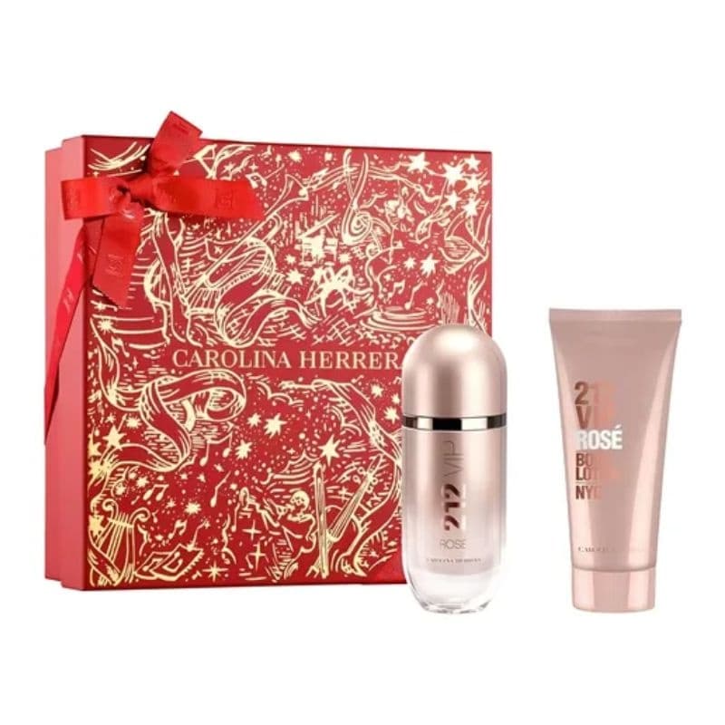 PERFUME CAROLINA HERRERA 212 VIP ROSE KIT FEMININO EDP 80ML