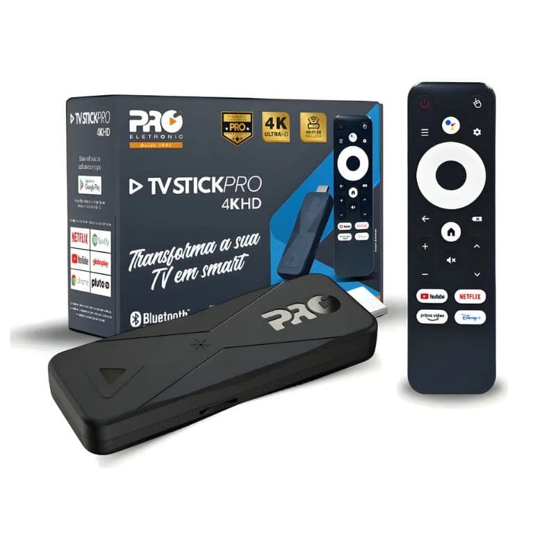 CONVERSOR SMART TV GOOGLE 4K PROELETRONIC STICK PRO