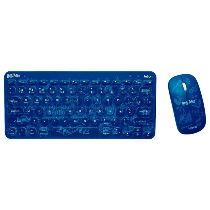TECLADO E MOUSE SEM FIO LETRON HARRY POTTER