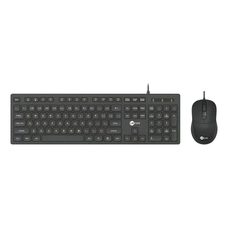 TECLADO E MOUSE USB CM102 LECOO PRETO